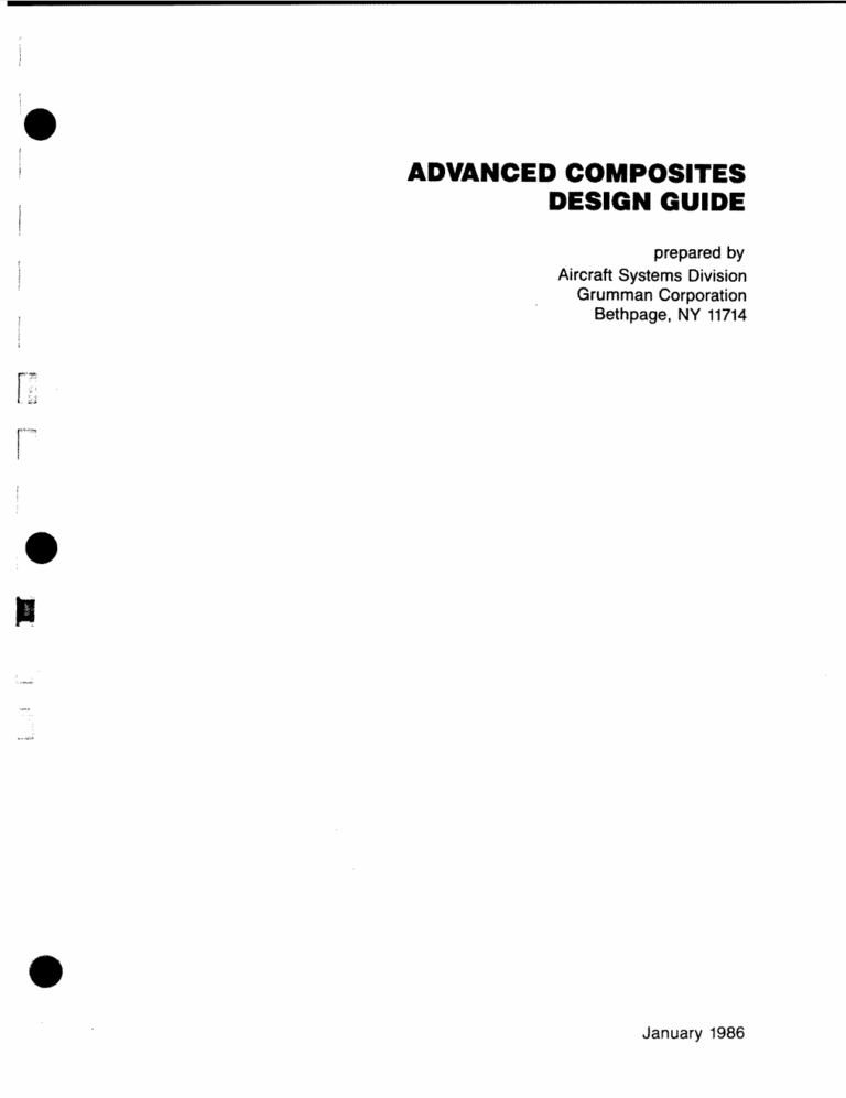 Grumman Advanced Composites Design Guide 표지, 1986년